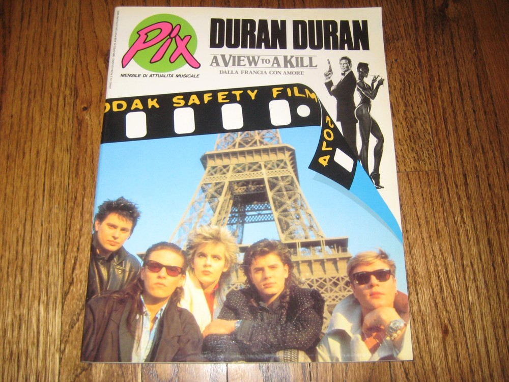 Pix Italian Magazine 85 Duran Duran Fold out Poster! A View To A Kill