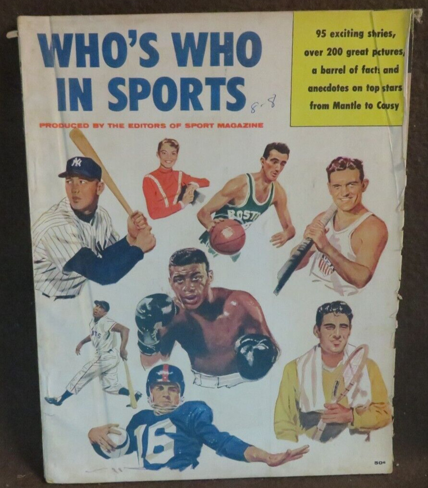 #2954 SPORTS MAGAZINE 1958 WHOS WHO IN SPORTS MANTLE COUSY