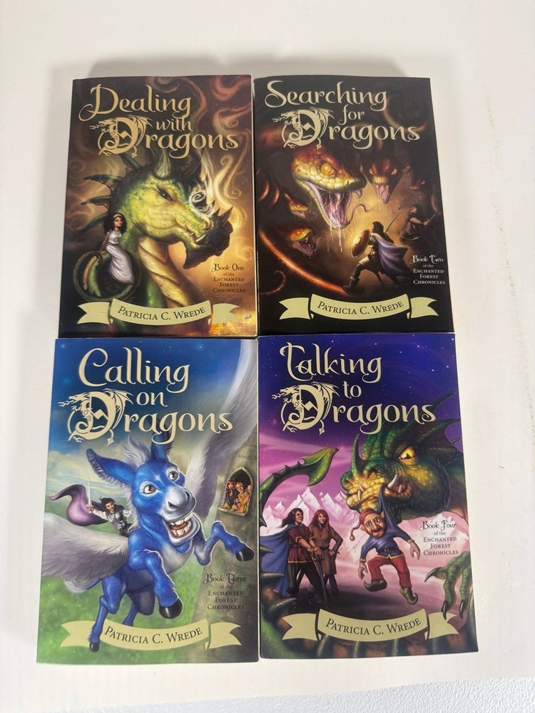 Enchanted Forest Chronicles Set 1 2 3 4 Dealing w Dragons By Patricia C. Wrede