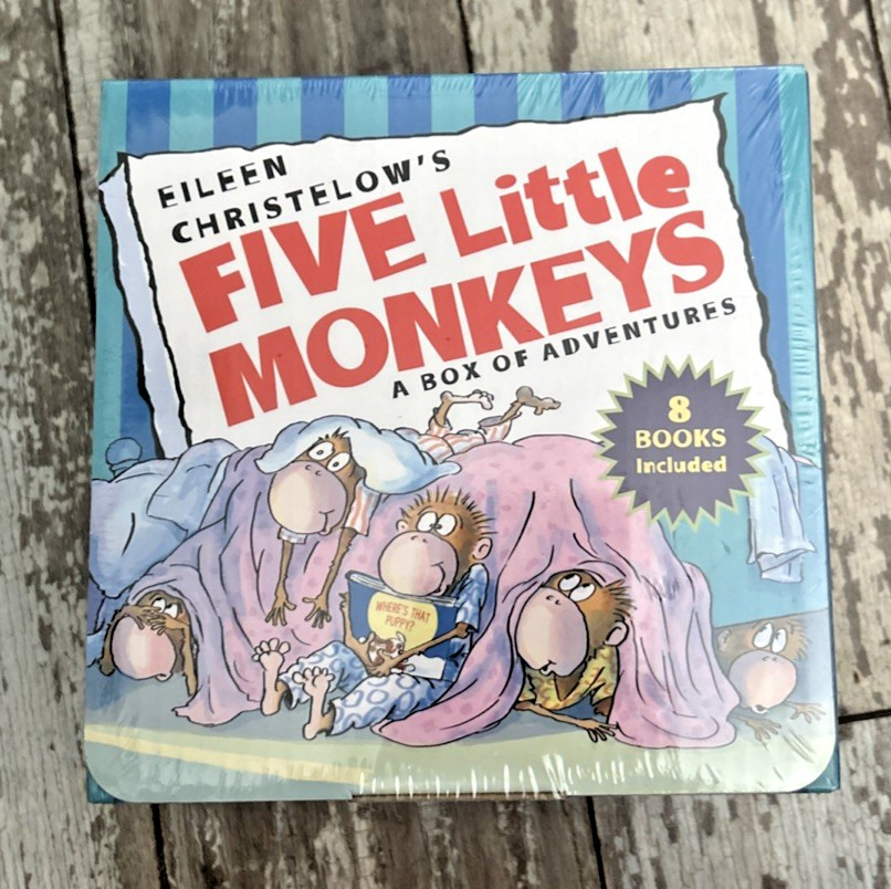 Five Little Monkeys: Adventures By Eileen Christelow 8 Books Box – Ages 4-7 – BB