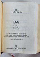 Holy Bible New King James Version Compact Bonded Leather Acceptable Condition