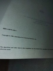 Collected Algorithms from ACM Volumes I-IV 1980-1983 Computer Science