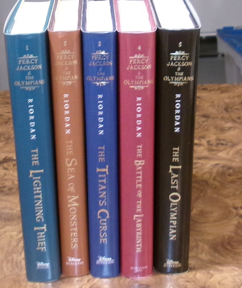 Percy Jackson & the Olympians Books Hardcover Set 1-5 First Edition Lot