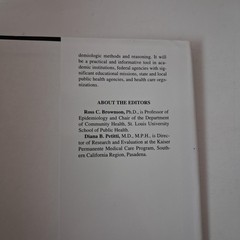 Applied Epidemiology & Epidemiology Foundations Brownson Petitti Fos HC PB