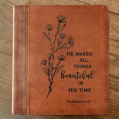 Custom Engraved ESV Journaling Study Bible, Baptism Gift for Men & Women