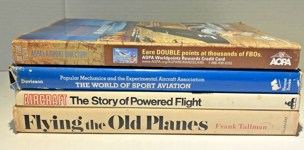 Aviation Flying Old Planes Sport Aviation AOPA Airports Directory Lot of 4 Books