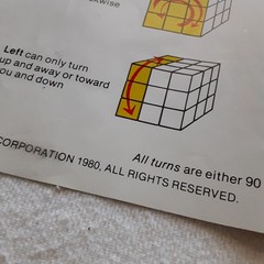 Vintage 1981 “The Ideal Solution” Rubik’s Cube Manual – 14 Pages