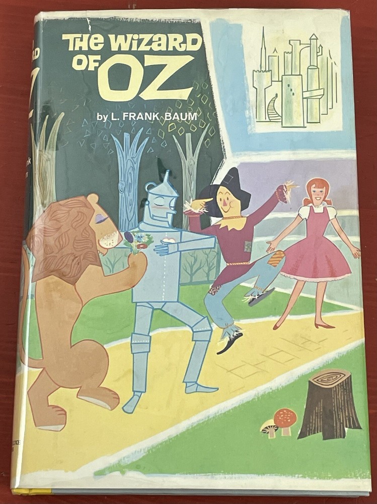 VTG 1950s The Wizard of Oz Junior Deluxe Edition w/RARE DUST JACKET L Frank Baum