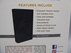 King James Version Bible, Large Giant Print 11.5-Pt, Blue Leather-Soft Cover