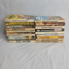 18 Piece Lot Of Louis L’amour Western Trade Paperback Books Titles As Shown