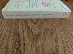 English Renaissance Poetry; John Williams 1963 Anchor Books Paperback