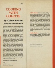 Cookbook COOKING WITH COLETTE Rossant Beginner Basic 1ST/DJ