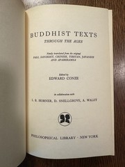 Buddhist Texts through the Ages – Conze, Horner, Snellgrove, Waley HC/DJ 1954