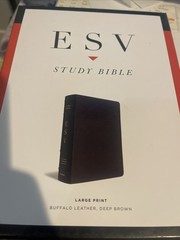 ESV Study Bible, Large Print (Buffalo Leather, Deep Brown) by Esv Bibles: New