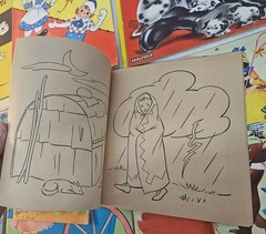 Lot of 10 Vintage USED Children’s Coloring Books 1950’s-60s Era in Nice Shape