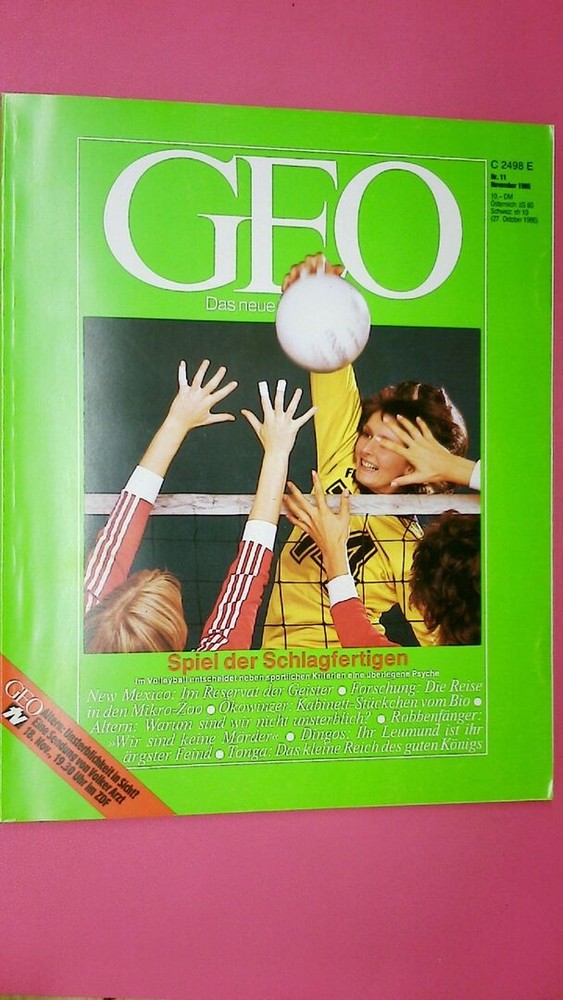 159397 Rolf Rolf Winter GEO MAGAZIN 1986, NR. 11 NOVEMBER – VOLLEYBALL, SPIEL