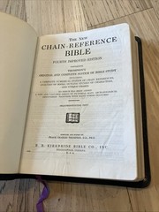 Thompson Chain Reference Bible KJV Genuine Morocco Leather 1964 Kirkbride 4th