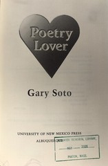 Poetry Lover Gary Soto First Edition University of New Mexico Press Hardcover