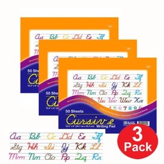 3 Practice Cursive Hand Writing Pad Book Learn to Write Workbook 2nd-3rd Grades
