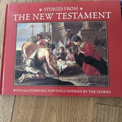 Set Of 2 Stories From The Old Testament & New Testament W/ Masterwork Paintings