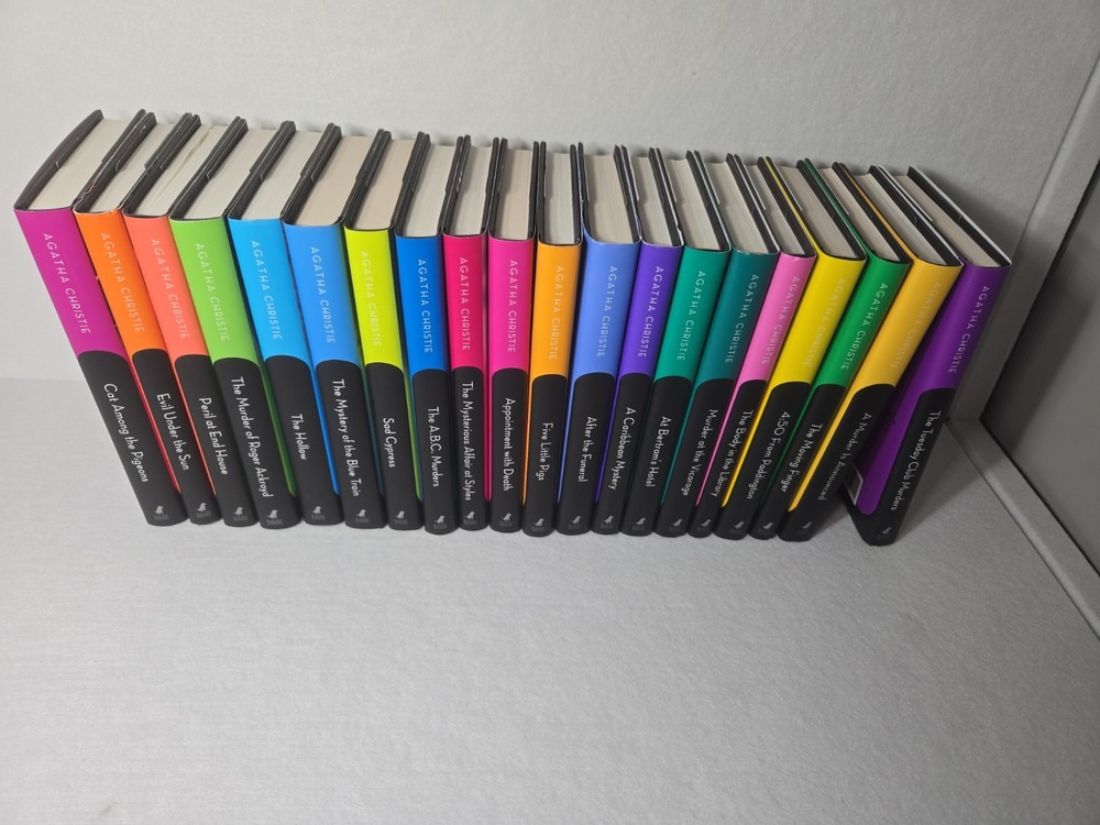 20 Agatha Christie Hercule Poirot & Marple Mystery HC Books Black Dog VG+ Cond