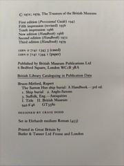 Sutton Hoo Ship Burial: A Handbook by Bruce-Mitford, Rupert HC With Dust Jacket