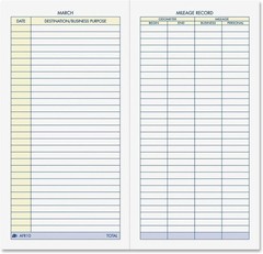 Compact Vehicle Mileage Book – 3 1/4″ x 6 1/4″ – Durable Vinyl, Water-Resistant