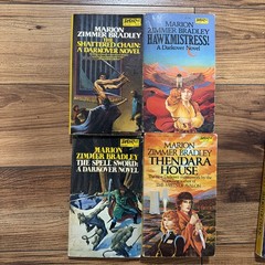 Vintage Lot Of 11 Daw Sci Fi Yellow Books Bradley & Tubb