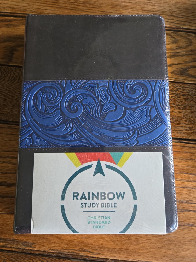 Holman Rainbow Study Bible CSB Leather Touch Brown Blur NEW Color‑Coded Study