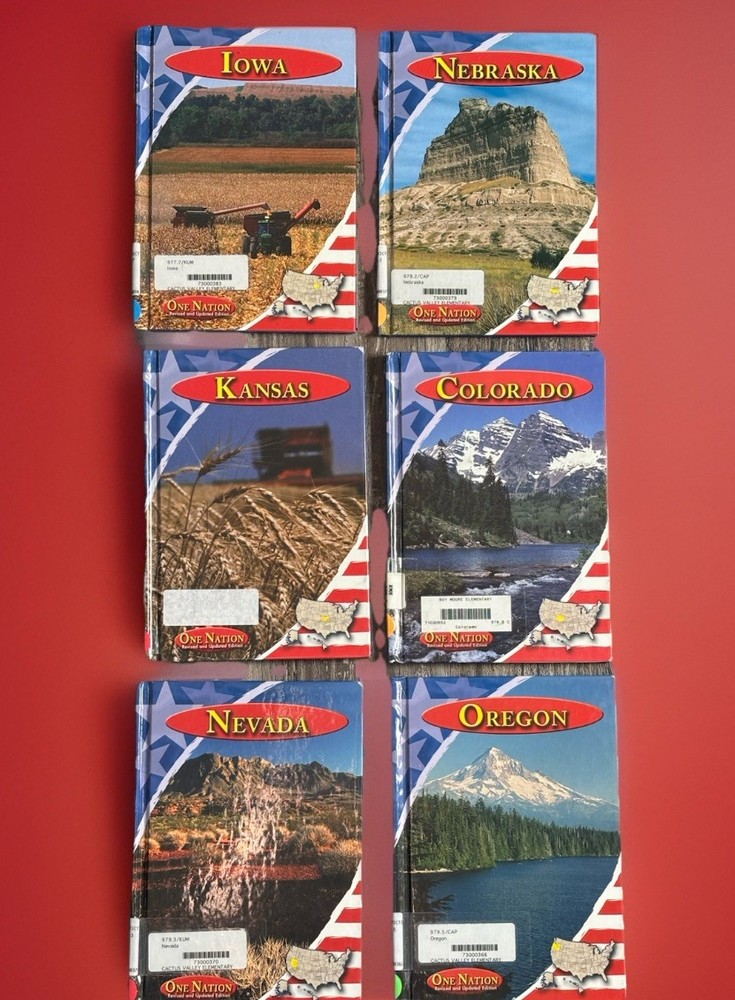 6 Capstone One Nation Books Nebraska Oregon Nevada Kansas Colorado Iowa Kummer