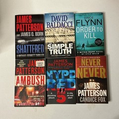 Lot of 5 Mystery Large Trade Paperback Books Suspense Thriller Crime Murder MIX