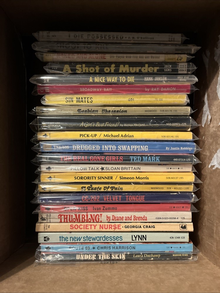 22 VINTAGE PAPERBACK PULP EROTIC SLEAZE SMUT GGA BOOKS 1950s 1960s RARE 1970’s