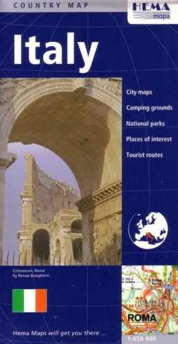 Italy Country Map by Hema (English, Spanish, – Map, by HEMA Maps – Very Good