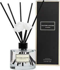 Reed Diffuser Set 6.7Oz (200Ml) Clean Cotton Scented Diffuser with Sticks Home F