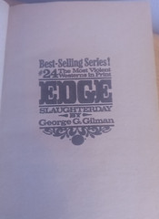 Vintage Western Paperback Edge #24 Slaughterday George G. Gilman 1st Print 1977