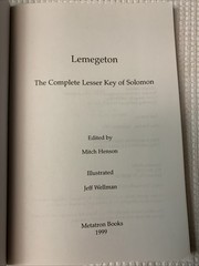 Lemegeton The Complete Lesser Key of Solomon Mitch Henson 1999 1st Edition PB