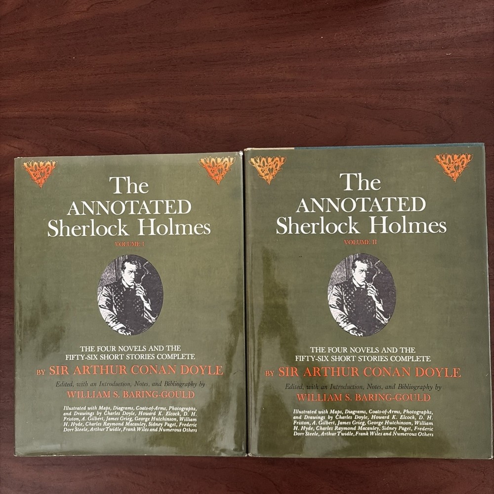 The Annotated Sherlock Holmes 2 Volume Set by Sir Arthur Conan Doyle (1974 H/C)