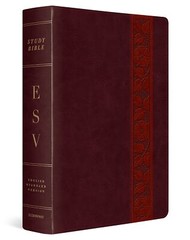 ESV Study Bible Large Print TruTone Mahogany Trellis Design Indexed