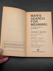MAN’S SEARCH FOR MEANING by Viktor E. Frankl (Very Good Condition – PB)