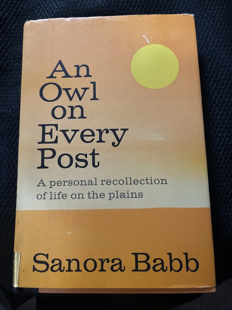 An Owl on Every Post By Sanora Babb RARE 1st Edition HC DJ 1970 Great Condition