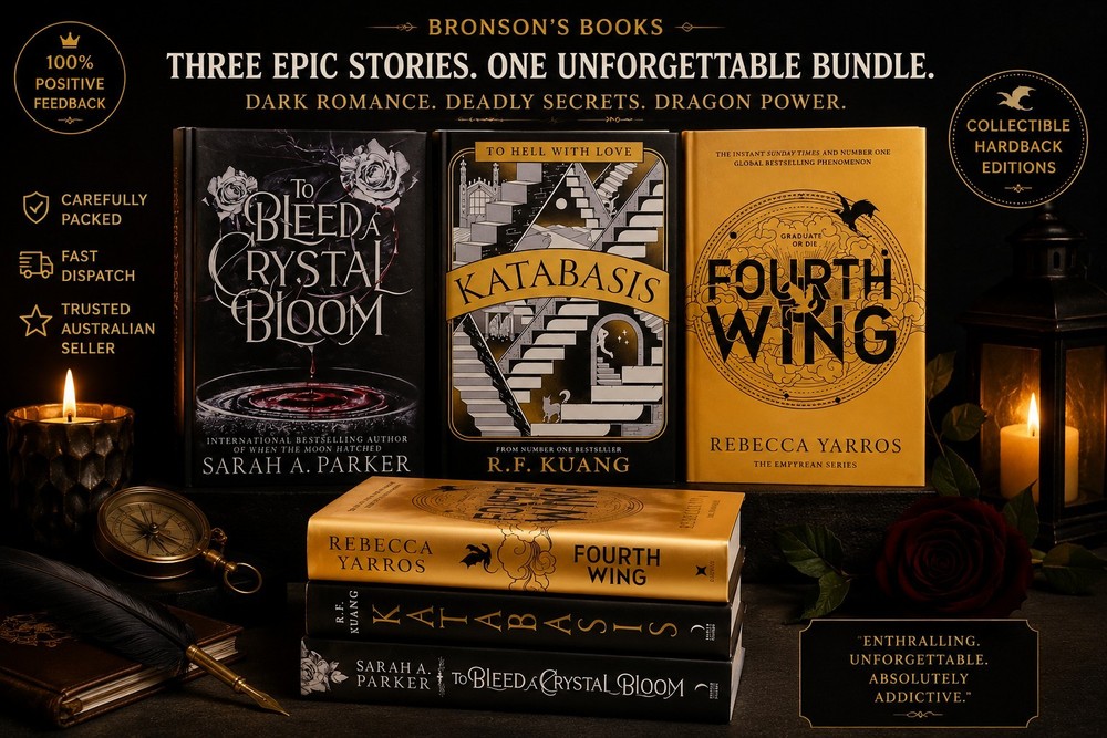 Fourth Wing Katabasis To Bleed a Crystal Bloom 3 Fantasy Hardcover Books New