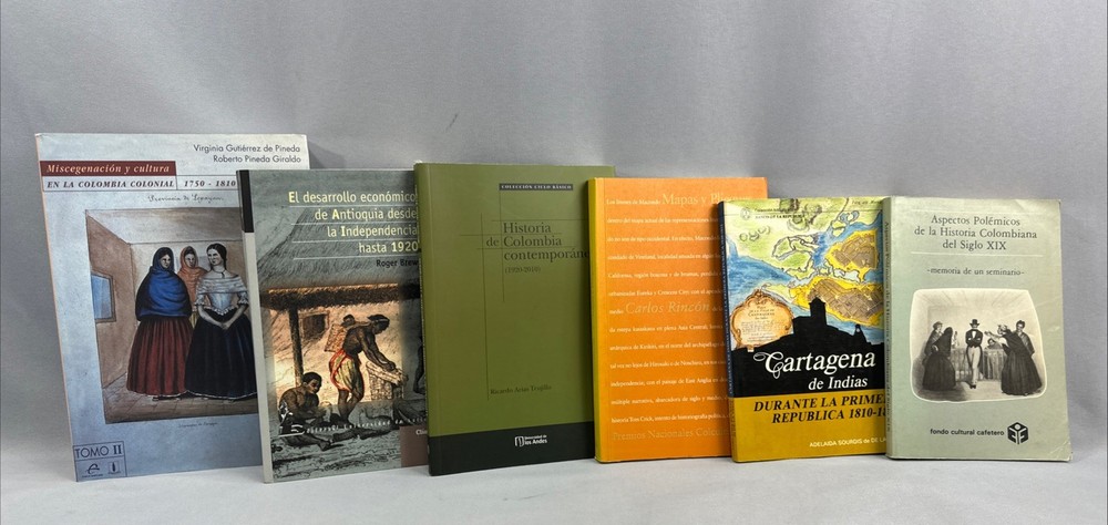Lot of 6 Paperback Books on Colombian History & Sociology Various Titles Authors