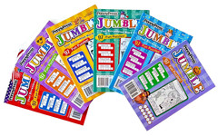 NEW Lot 6 Penny Press Dell Jumble Word Scramble Puzzle Books 97 Puzzles Each!