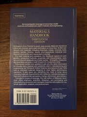 Materials Handbook hardcover George Brady Henry Clauser 13th Ed Engineering