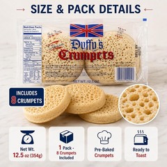 Duffy’s Crumpets British Breakfast Bread 12.5oz
