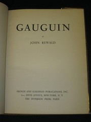 John Rewald – GAUGUIN – 1938 Hyperion Press 1stEd HC/DJ