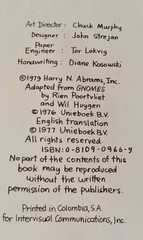 The Pop-Up Book of Gnomes ©1979 Vintage Abrams English Translation Cottagecore