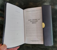 NASB Updated Edition Compact Bible Black Snap-flap Bonded Leather
