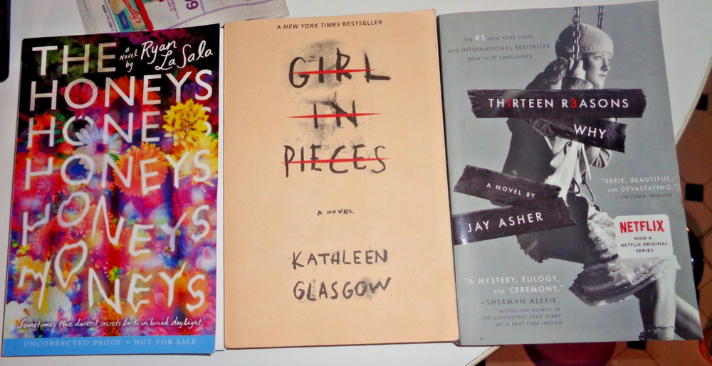 3 YA DEATH DYING BOOK LOT Girl in Pieces by Kathleen Glasgow THE HONEYS LASALA