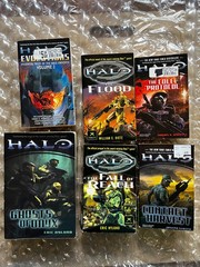 HALO Paperback Book Lot of 6 Xbox Master Chief Flood Scifi Fall of Reach